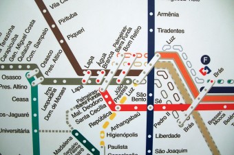 Mapa desatualizado da rede da CPTM na Lapa Mapa desatualizado da rede da CPTM na Lapa